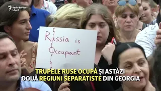 Zeci de răniți în protestele violente de la Tbilisi