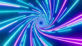 Screensaver 4k with a two-hour flight through a neon tunnel - Tunnel Background