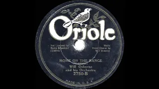 1933 Will Osborne - Home On The Range (Will Osborne, vocal)