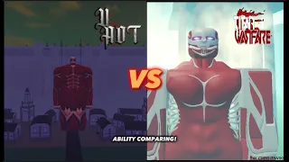 uaot colossal titan vs titan warfare colossal titan [ROBLOX] (OUTDATED)