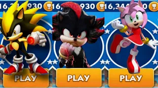 Sonic Dash - Super Shadow VS Sir Shadow VS Classic Sonic _ Movie Sonic vs All Bosses Zazz Eggman