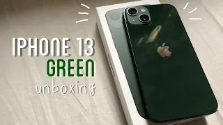 Unboxing iPhone 13 green 🟢 (prettier than what i expect 🥰)