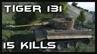 World of Tanks Tiger 131 Kolobanov's & 15 kills !!! 1871 EXP - Mountain Pass