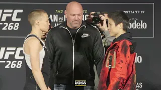 Rose Namajunas vs. Zhang Weili Press Conference Staredown | UFC 268 | MMA Fighting