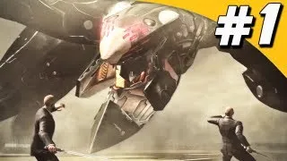 Metal Gear Rising: Revengeance Walkthrough - Part 1 - RAY BOSS Battle [Xbox 360/PS3]