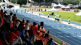 Team Philippines Eliza Cuyom Golden Performance in 100MH in 10th ASEAN Schools Games in Malaysia