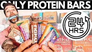 ONLY EATING PROTEIN BARS FOR 24 HOURS || Vegan Protein Bars Review!