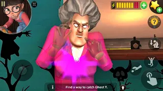 Scary Teacher 3D -  New Halloween Update A Gostly Experience - Find A Way To Catch Ghost T Gameplay