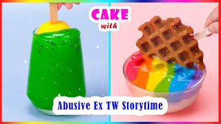 😵 Abusive Ex TW 🌈 Oddly Satisfying Colorful Cake Recipe Storytime
