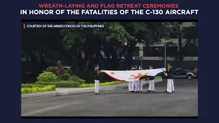 Wreath-laying and Flag Retreat Ceremonies  in honor of the Fatalities of the C-130 Aircraft