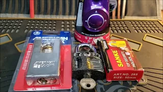 (359) A couple of locks from Amazon, American 5300 picked out of the package and Retired