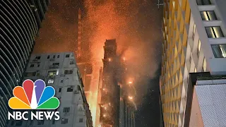 Huge fire breaks out in Hong Kong construction zone