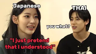 SAKURA using her "foreigner card" (ft. Bambam)