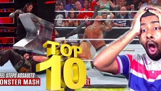 Brutal assaults with steel ring steps: WWE Top 10(REACTION)