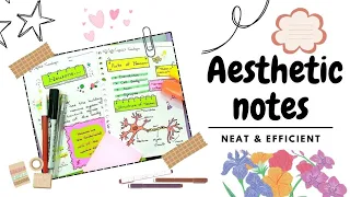 How to take aesthetic notes for lazy students note-taking + study tips|Take notes with me#art#craft
