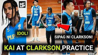 Ang sipag sa ensayo ni Clarkson! Kai Sotto at Jordan Clarkson first Gilas Practice!