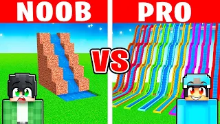 NOOB vs PRO: MODERN WATER PARK Build Challenge in Minecraft