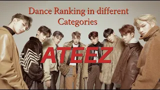 Ateez Dance Ranking in different Categories