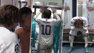 Pure passion! Luka Modric's wild dressing room celebrations after Real Madrid knock PSG out!