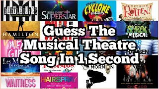 Guess The Musical Theatre Song In 1 Second | Quiz