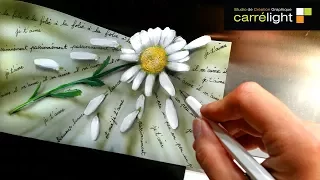 I love you ... Realistic drawing tutorial: daisy