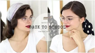 Back To School Vintage Hairstyles | Quick & Easy