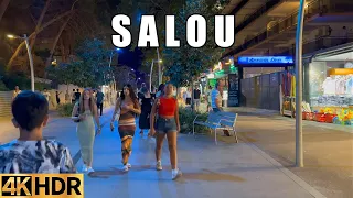 SALOU SPAIN - WALKING TOUR - Salou Nightlife Saturday tour 4k hdr  July 2023