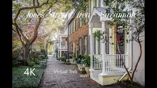 Walking the Jones Street Area - Savannah, Georgia (4k)
