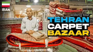 Walking Inside Tehran Carpet Bazaar