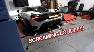 McLaren 720S with 765 Style Exhaust Using Anti-Lag Shooting Flames