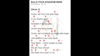 BUILD YOUR KINGDOM HERE (key of D) | praise and worship | lyrics and chords | Rend Collective