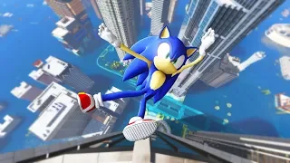 GTA 5 Water Ragdolls Sonic Jumps/Fails #26 (Euphoria physics | Funny Moments)