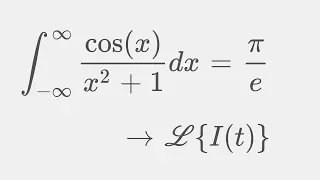 A beautiful result in Calculus: Solution using Laplace transforms ( Integral cos(x)/(x^2+1) )