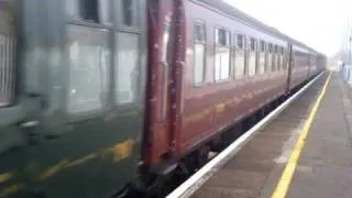 The Oliver cromwell steam train  at Folkestone west.