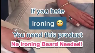 Cut Ironing Time in Half, No Ironing Board Needed