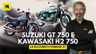 Suzuki GT 750 e Kawasaki H2 750: le ECCITANTI e FUMOSE 2T raccontate da Nico!