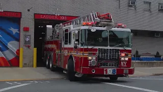 *Screaming Q2A!* FDNY Ladder 108 & Battalion 35 Respond to Separate Calls. (X2)