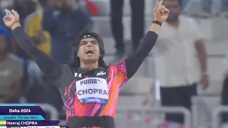 Neeraj finishes 2nd at doha diamond league 2024 #viral #trending #neerajchopra #youtube #javelin