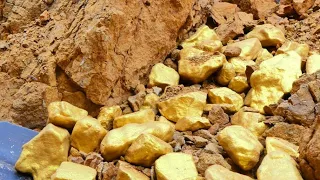 Digging for Treasure at Mountain worth Million Dollar from Huge Nuggets of gold.