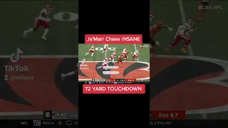 Ja'Marr Chase with an INSANE 72 yard TOUCHDOWN!