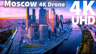 Moscow Russia in 4K ULTRA HD HDR Drone