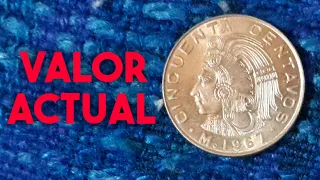 Monedas Cuauhtémoc 50 centavos MEXICANOS 1964 a 1983