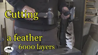 cutting a 6000 layer feather pattern