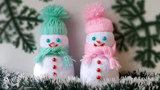 СНЕГОВИК за 5 минут ⛄ИЗ НОСКОВ ⛄DIY Snowman