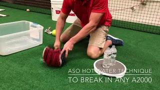How to break in a Wilson A2000 Ball Glove using Aso hot water technique