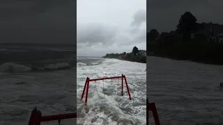 Sturm und Hochwasser in Kiel-Schilksee 20.10.2024 #sturm #ostsee #kielerförde