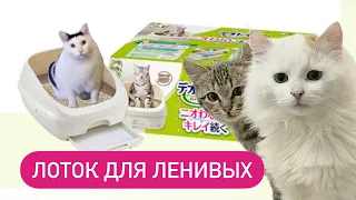 Лучший кошачий лоток, можно не убирать неделями. Системный туалет Unicharm.