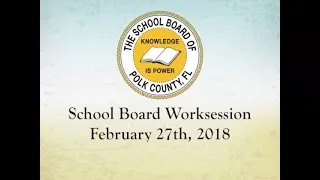 School Board WorkSession | February 27, 2018