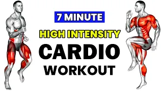 7 Minute Fat Burning Intense Cardio Workout - Burn Calories Fast