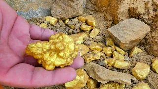 Digging for Treasure worth millions from Huge Nuggets of Gold, gold panning, Mining Exciting.